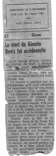 Obituary: Ginette Denis