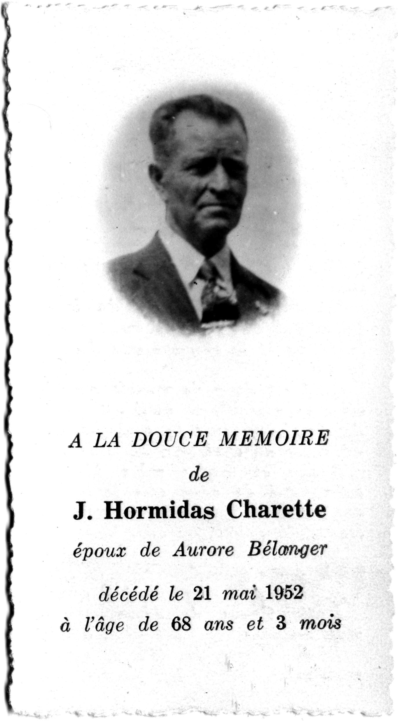 Obituary: Hormidas Charette