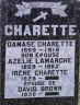 Headstone for Damase Charette and family