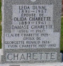 Headstone for Olida Charette and family