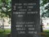 Headstone for Reina Bélanger and family